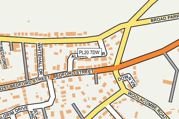 PL20 7DW map - OS OpenMap – Local (Ordnance Survey)