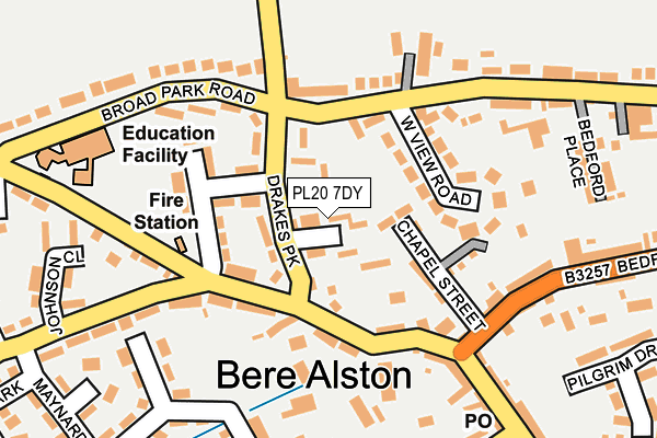 PL20 7DY map - OS OpenMap – Local (Ordnance Survey)