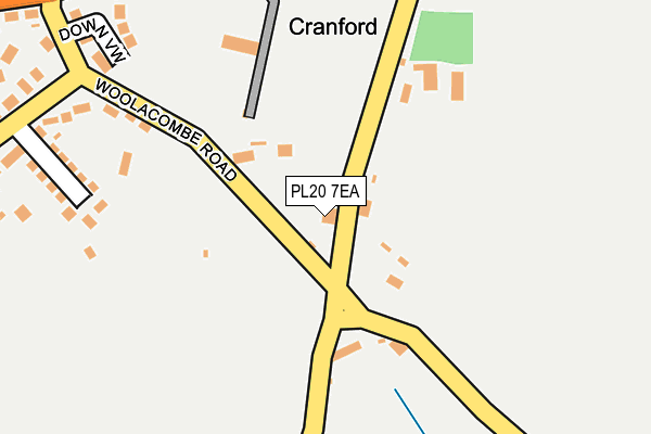 PL20 7EA map - OS OpenMap – Local (Ordnance Survey)