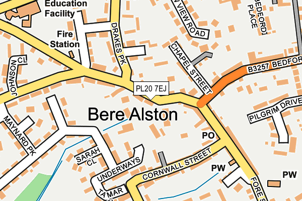 PL20 7EJ map - OS OpenMap – Local (Ordnance Survey)
