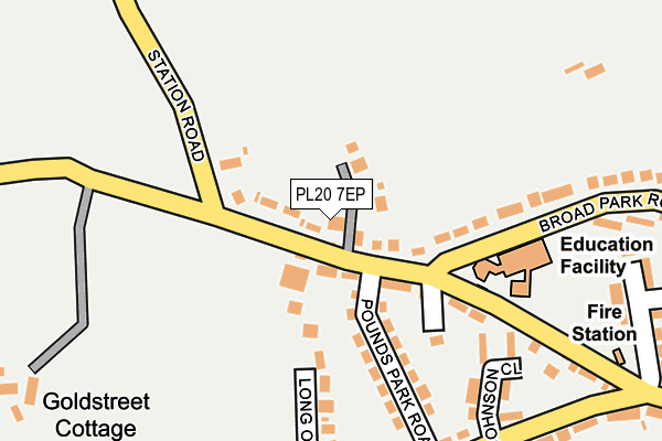 PL20 7EP map - OS OpenMap – Local (Ordnance Survey)