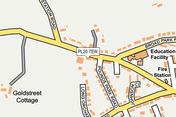 PL20 7EW map - OS OpenMap – Local (Ordnance Survey)