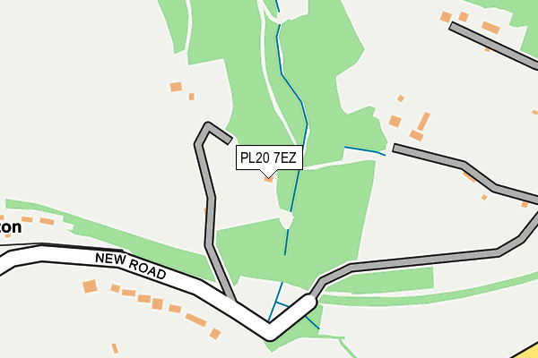 PL20 7EZ map - OS OpenMap – Local (Ordnance Survey)