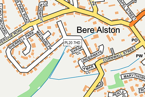 PL20 7HD map - OS OpenMap – Local (Ordnance Survey)