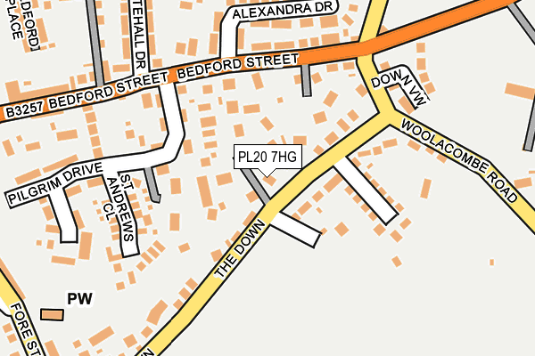 PL20 7HG map - OS OpenMap – Local (Ordnance Survey)