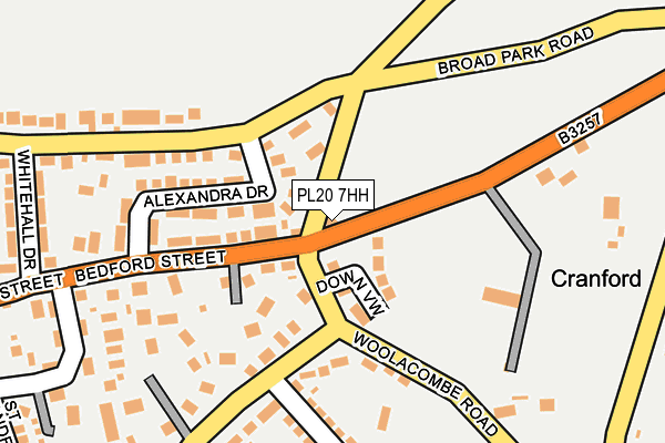 PL20 7HH map - OS OpenMap – Local (Ordnance Survey)