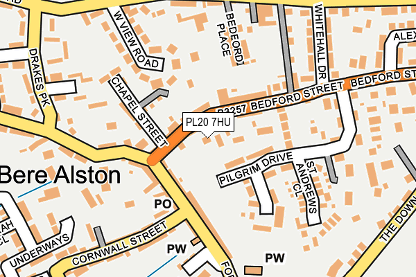 PL20 7HU map - OS OpenMap – Local (Ordnance Survey)