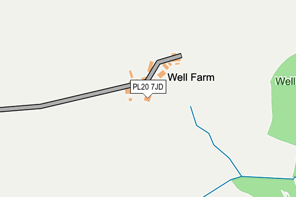 PL20 7JD map - OS OpenMap – Local (Ordnance Survey)