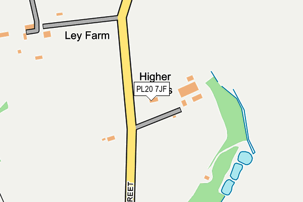 PL20 7JF map - OS OpenMap – Local (Ordnance Survey)