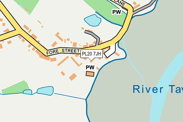 PL20 7JH map - OS OpenMap – Local (Ordnance Survey)