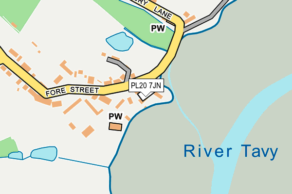 PL20 7JN map - OS OpenMap – Local (Ordnance Survey)