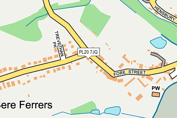 PL20 7JQ map - OS OpenMap – Local (Ordnance Survey)