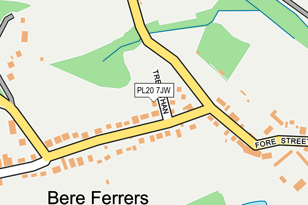 PL20 7JW map - OS OpenMap – Local (Ordnance Survey)