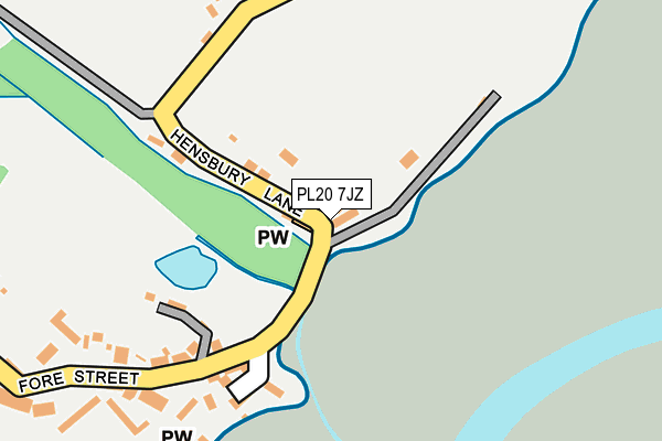 PL20 7JZ map - OS OpenMap – Local (Ordnance Survey)