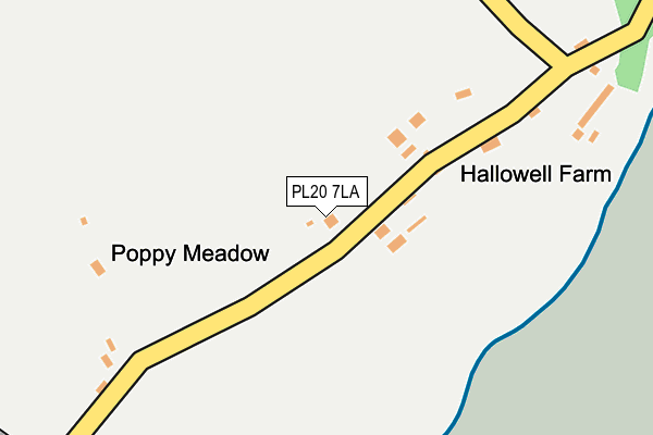 PL20 7LA map - OS OpenMap – Local (Ordnance Survey)