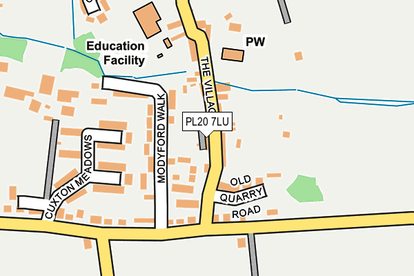 PL20 7LU map - OS OpenMap – Local (Ordnance Survey)