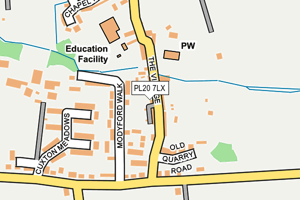 PL20 7LX map - OS OpenMap – Local (Ordnance Survey)