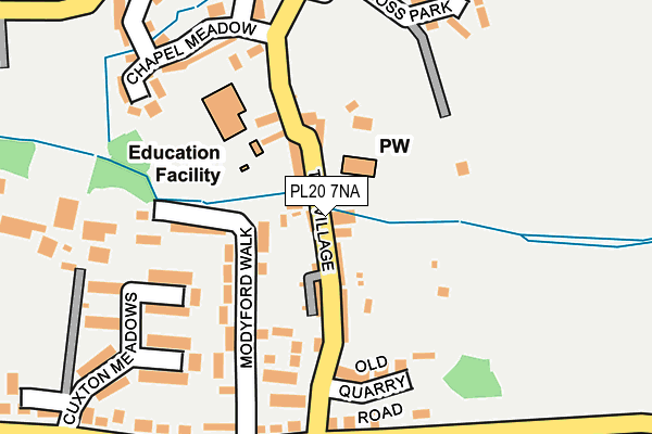 PL20 7NA map - OS OpenMap – Local (Ordnance Survey)
