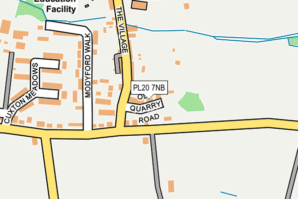 PL20 7NB map - OS OpenMap – Local (Ordnance Survey)