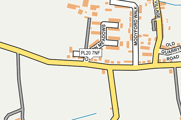 PL20 7NF map - OS OpenMap – Local (Ordnance Survey)