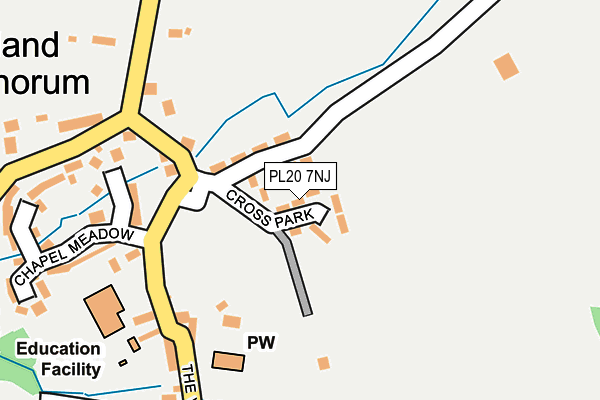 PL20 7NJ map - OS OpenMap – Local (Ordnance Survey)