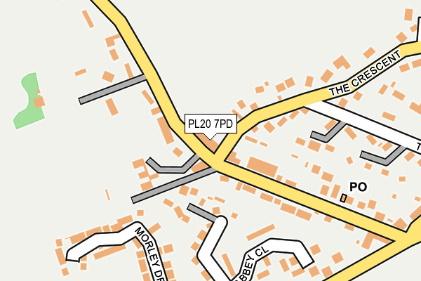PL20 7PD map - OS OpenMap – Local (Ordnance Survey)