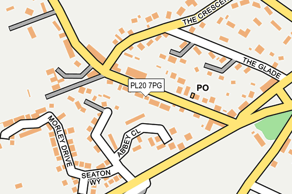 PL20 7PG map - OS OpenMap – Local (Ordnance Survey)