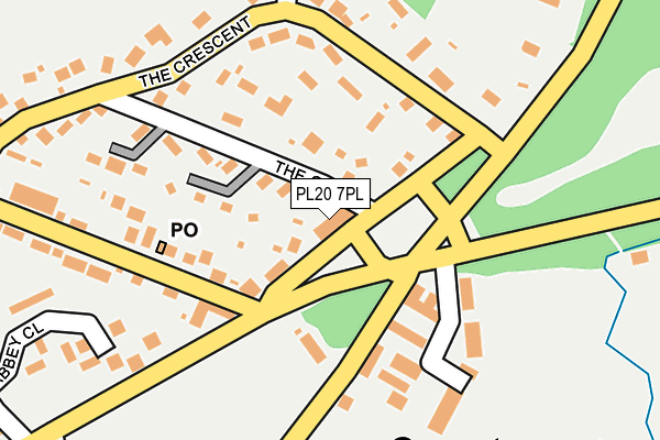 PL20 7PL map - OS OpenMap – Local (Ordnance Survey)