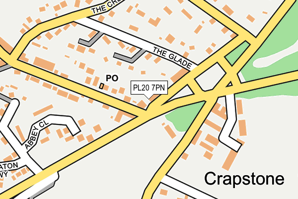 PL20 7PN map - OS OpenMap – Local (Ordnance Survey)