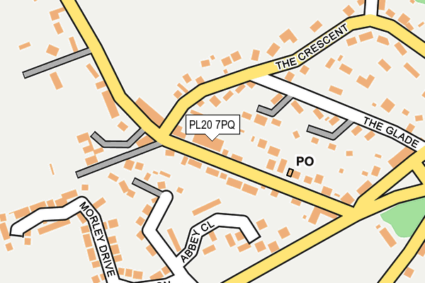 PL20 7PQ map - OS OpenMap – Local (Ordnance Survey)