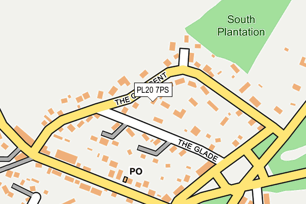 PL20 7PS map - OS OpenMap – Local (Ordnance Survey)