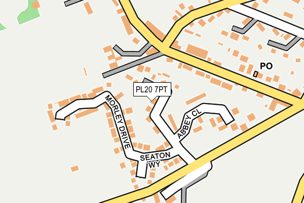 PL20 7PT map - OS OpenMap – Local (Ordnance Survey)