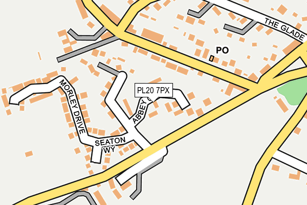 PL20 7PX map - OS OpenMap – Local (Ordnance Survey)