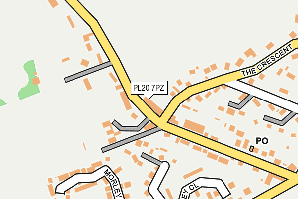 PL20 7PZ map - OS OpenMap – Local (Ordnance Survey)