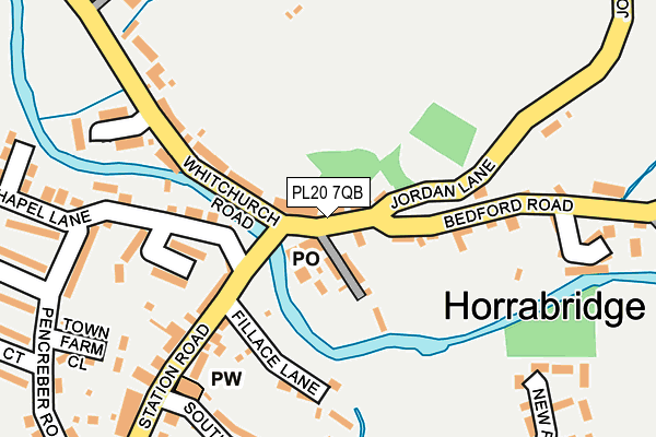 PL20 7QB map - OS OpenMap – Local (Ordnance Survey)