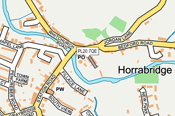 PL20 7QE map - OS OpenMap – Local (Ordnance Survey)