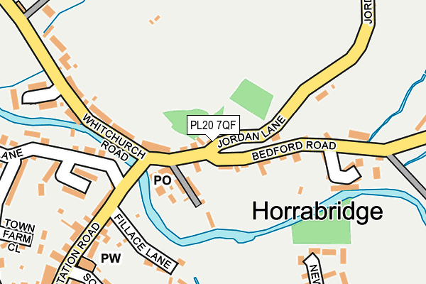 PL20 7QF map - OS OpenMap – Local (Ordnance Survey)