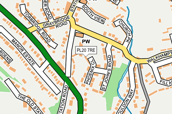 PL20 7RE map - OS OpenMap – Local (Ordnance Survey)