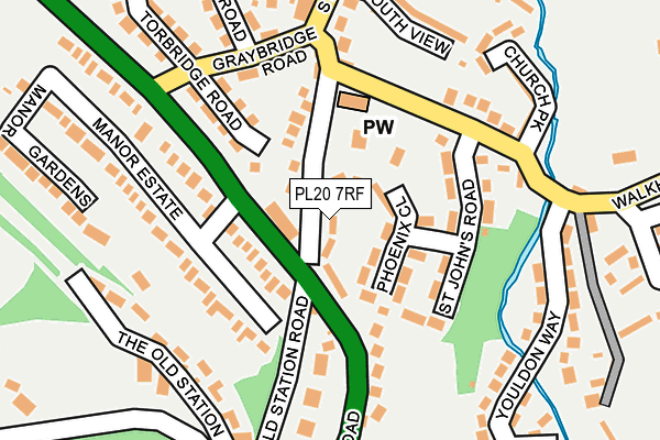 PL20 7RF map - OS OpenMap – Local (Ordnance Survey)