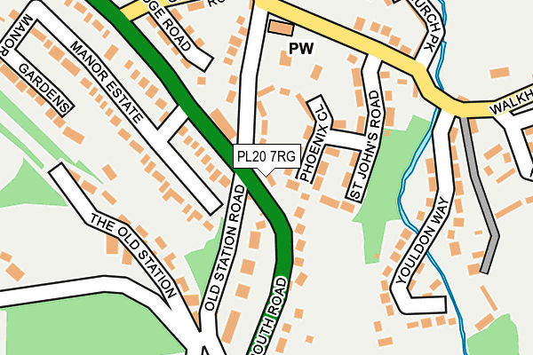 PL20 7RG map - OS OpenMap – Local (Ordnance Survey)