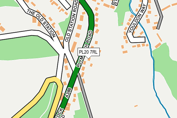 PL20 7RL map - OS OpenMap – Local (Ordnance Survey)