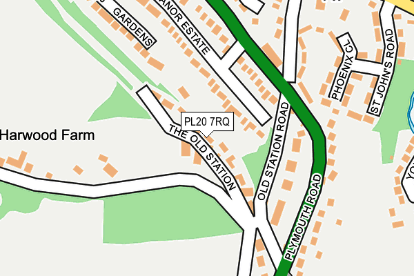 PL20 7RQ map - OS OpenMap – Local (Ordnance Survey)