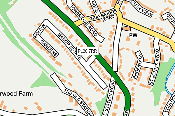 PL20 7RR map - OS OpenMap – Local (Ordnance Survey)