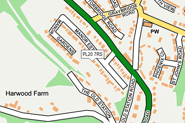 PL20 7RS map - OS OpenMap – Local (Ordnance Survey)