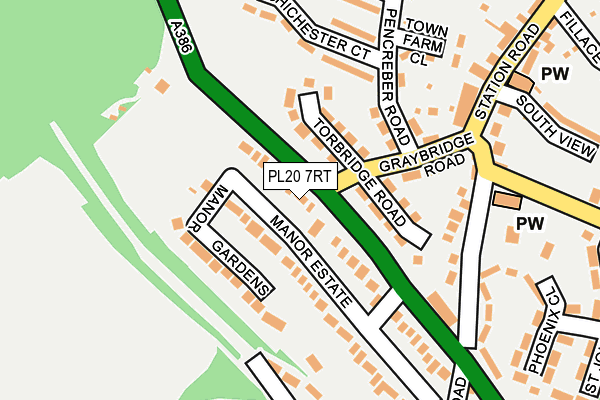 PL20 7RT map - OS OpenMap – Local (Ordnance Survey)