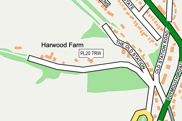 PL20 7RW map - OS OpenMap – Local (Ordnance Survey)