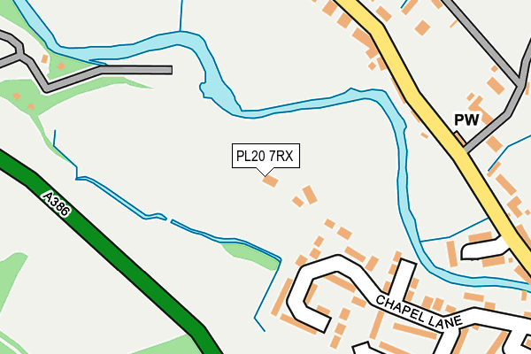PL20 7RX map - OS OpenMap – Local (Ordnance Survey)