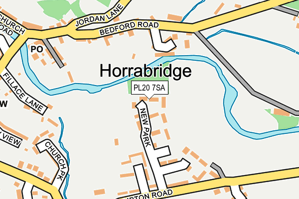 PL20 7SA map - OS OpenMap – Local (Ordnance Survey)