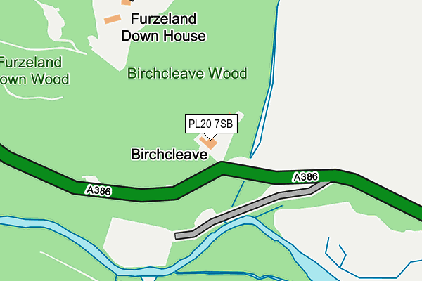 PL20 7SB map - OS OpenMap – Local (Ordnance Survey)