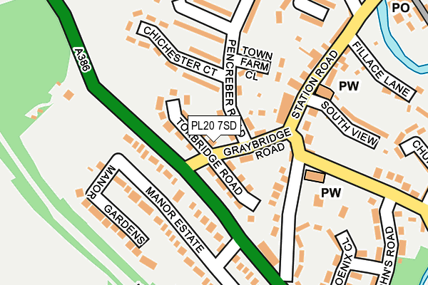 PL20 7SD map - OS OpenMap – Local (Ordnance Survey)